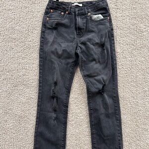 Levi's Kids Dark Gray Distressed Jeans